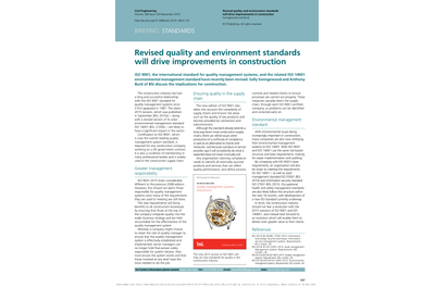 Revised quality and environment standards