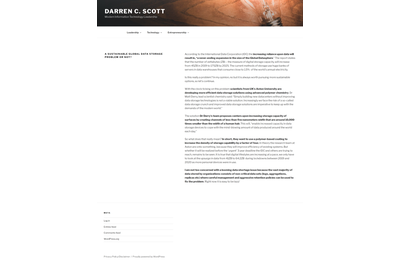 Sustainable global data 
storage